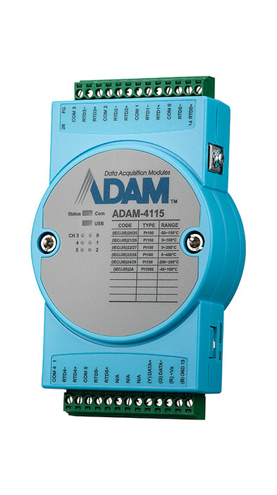 part number ADAM-4115-C 6RTD Robust Modbus RS-485 Remote I/O image