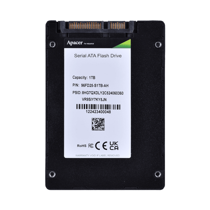 part number 96FD25-S1TB-AH APACER 2.5" SATA 1TB Bics5 TLC  -25°C ~ +85 °C image