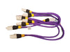 Close-up of fiber-optic connector and violet jacket on Series 8 FOE cable