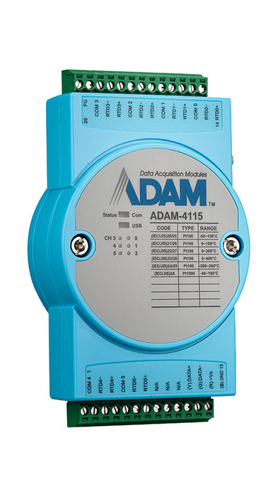 part number ADAM-4115-C 6RTD Robust Modbus RS-485 Remote I/O image