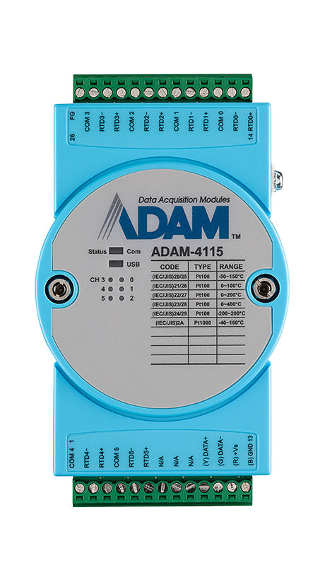 part number ADAM-4115-C 6RTD Robust Modbus RS-485 Remote I/O image