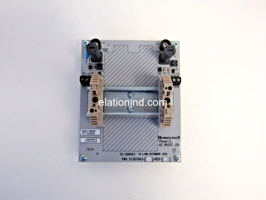 Honeywell CC-SDRX01 Fiber Optic I/O Link Interface with 9 Ports for industrial automation.