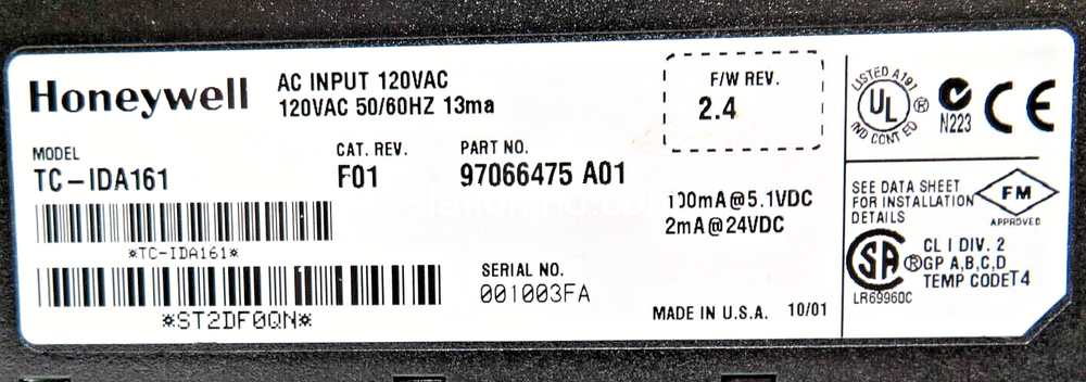 Honeywell TC-IDA161 16-Point AC Input Module