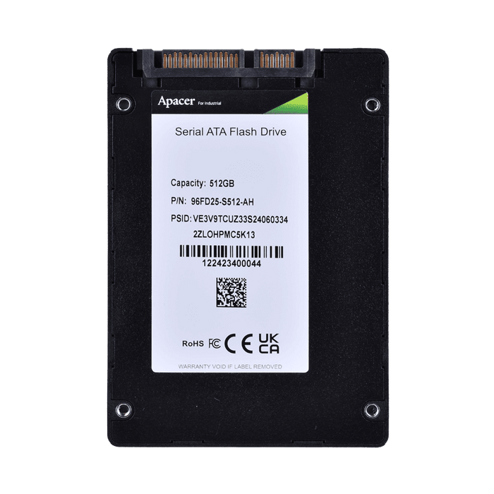 part number 96FD25-S512-AH APACER 2.5" SATA 512G Bics5 TLC  -25°C ~ +85 °C image