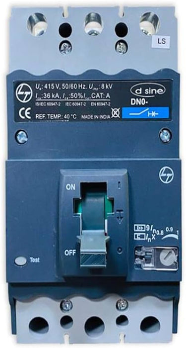 L&T CM97919OOD2OG 25A 4Pole 36kA MCCB TM Release, Type: DN0-100D, 415V AC, 50Hz