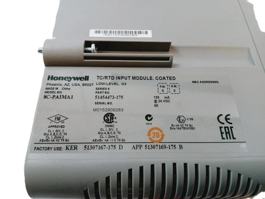 Honeywell 8C-PAIMA1 16-Channel Analog Input Module BACK view