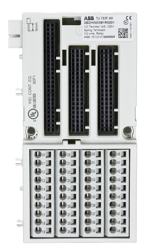 ABB 3BDH000381R0001 TU 732F I/O Terminal Unit, 230 VAC