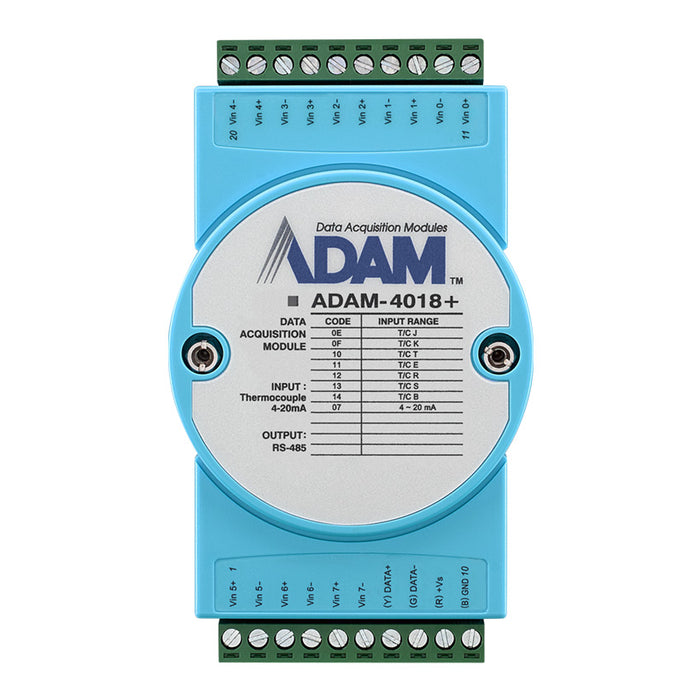 part number ADAM-4018+-F 8Thermocouple Modbus RS-485 Remote I/O image