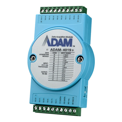 part number ADAM-4019+-F 8Thermocouple Modbus RS-485 Remote I/O image