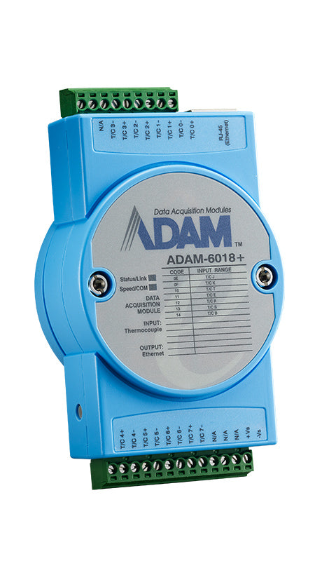 part number ADAM-6018+-D 8Thermocouple IoT Modbus/SNMP/MQTT Ethernet Remote I/O image