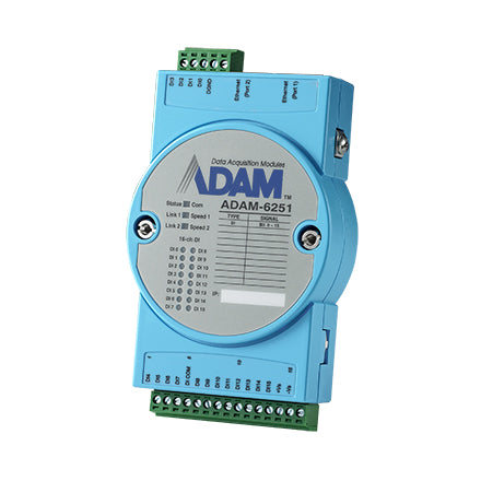 part number ADAM-6251-B 16DI IoT Modbus/SNMP/MQTT 2Ports Ethernet Remote I/O image