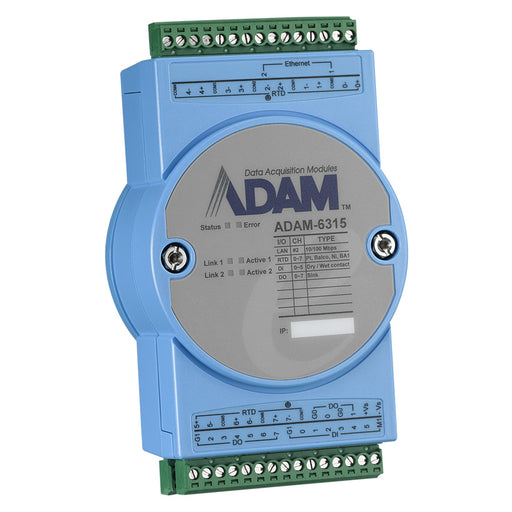part number ADAM-6315-A1 OPC UA and Security Remote I/O_RTD Module image