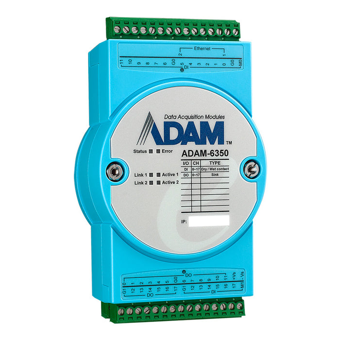part number ADAM-6350-A1 18DI/18DO IoT Modbus/OPC UA Ethernet Remote I/O image