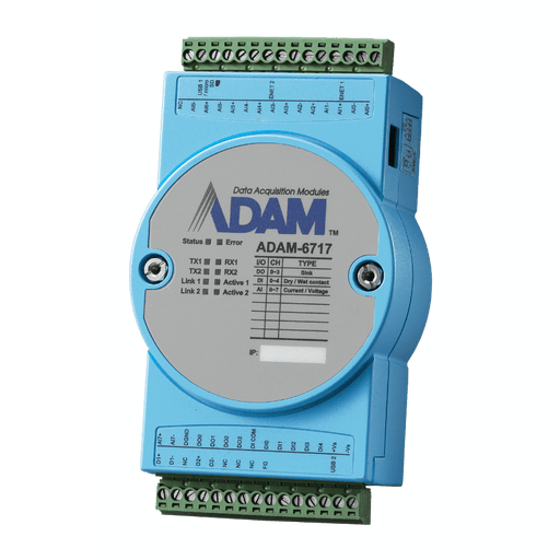 part number ADAM-6717-A 8AI/5DI/4DO Intelligent I/O Gateway image