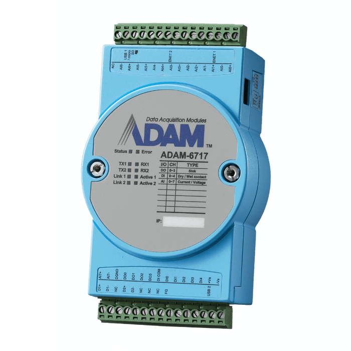 part number ADAM-6717-A 8AI/5DI/4DO Intelligent I/O Gateway image