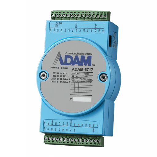 part number ESRP-PCS-ADAM6717 8AI/5DI/4DO IoT I/O Gateway with EdgeLink image