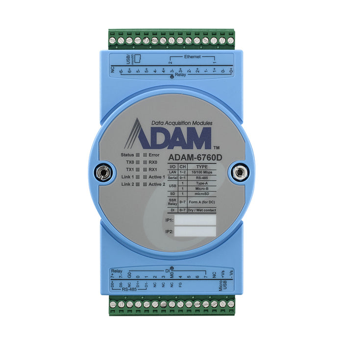 part number ADAM-6760D-A Intelligent I/O Gateway with SSR Relay image