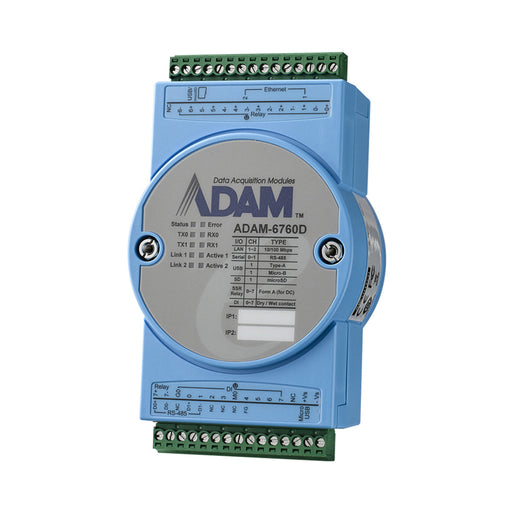 part number ADAM-6760D-A Intelligent I/O Gateway with SSR Relay image