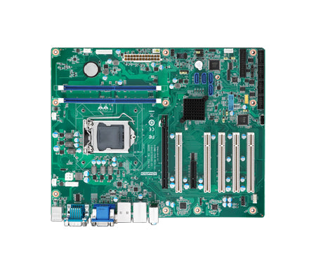Top view of Advantech AIMB-705 motherboard with CPU socket and DDR4 slots