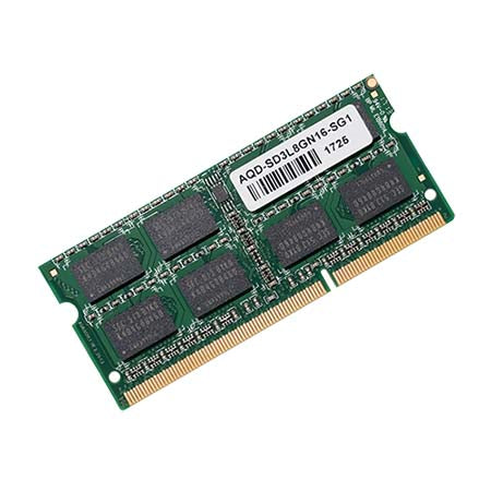 part number AQD-SD3L8GN16-SG1 Advantech 8G SO-DDR3-1600 204Pin 512MX8 1.35V Unbuffered Samsung Chip image