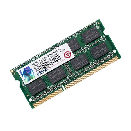 part number AQD-SD3L8GN16-SG1 Advantech 8G SO-DDR3-1600 204Pin 512MX8 1.35V Unbuffered Samsung Chip image