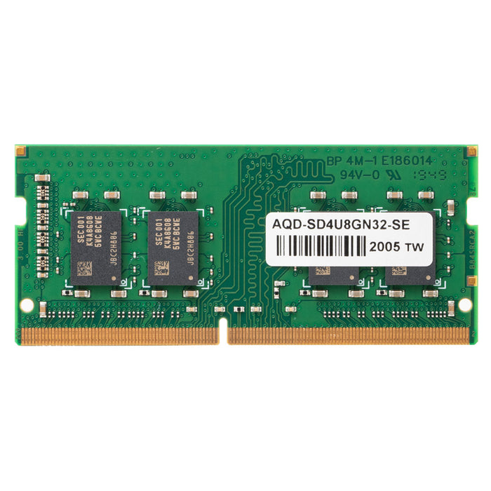 part number AQD-SD4U8GN32-SE 8GB DDR4 SODIMM-3200 1GbX8 SAM image