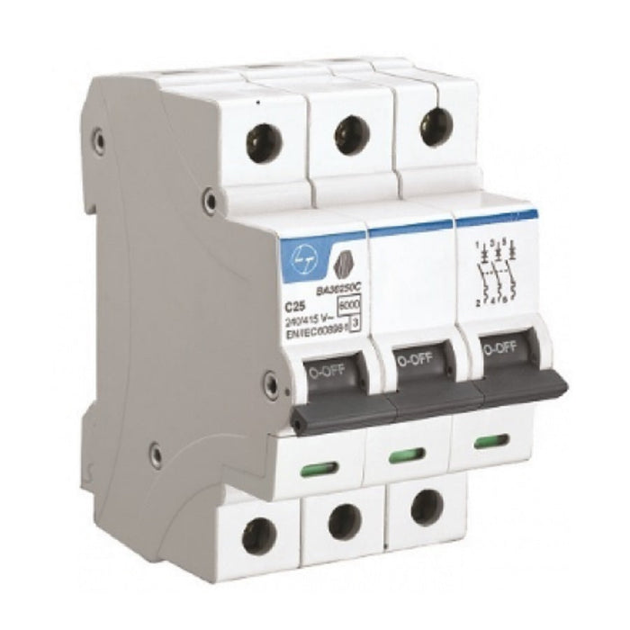 L&T AU15S30803D : 80A 3Pole 15kA, D-Curve MCB