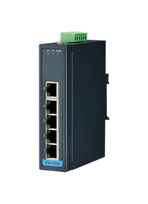 Advantech EKI-2525-BE 5-Port Unmanaged Ethernet Switch with IP30 Metal Housing