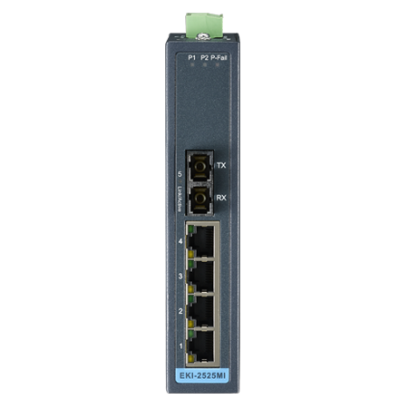 part number EKI-2525MI-BE 4+1 SC Multi-mode Unmanaged Ethernet Switch,  -40~75? image