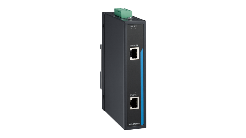 part number EKI-2701HPI-AE Hardened PoE injector, 1000Mbps, 30W image