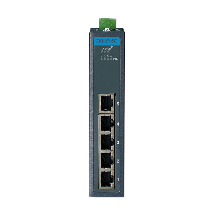 part number EKI-2705E-1GPI-A 5FE Unmanaged Ind. PoE Switch W/T image