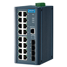 part number EKI-2720G-4FI-AE CONTACT ADVANTECH FOR PRICING -- 16+4G Port Full Gigabit Unmanaged Ethernet Switch, 12~48VDC image