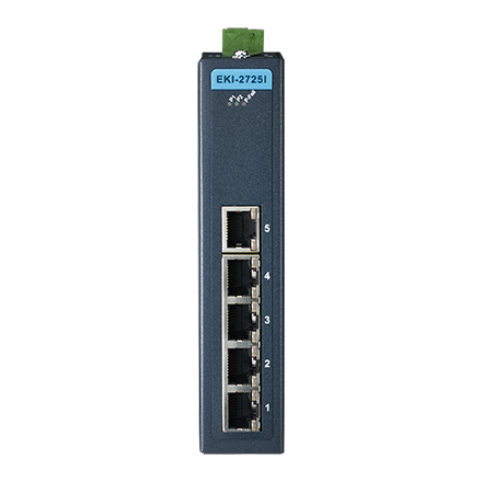 part number EKI-2725I-CE CONTACT ADVANTECH FOR PRICING - 5 port Full Gigabit Unmanaged Ethernet Switch,  -40~75? image