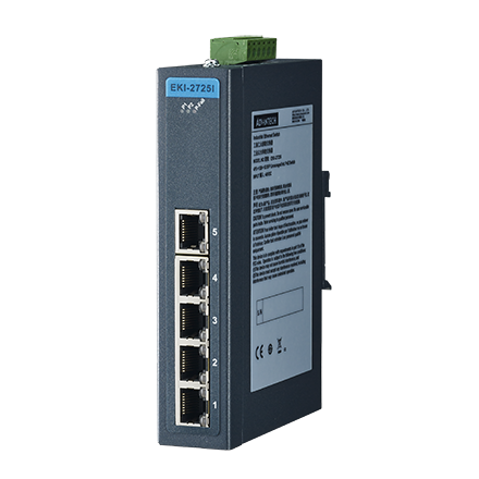 part number EKI-2725I-CE CONTACT ADVANTECH FOR PRICING - 5 port Full Gigabit Unmanaged Ethernet Switch,  -40~75? image