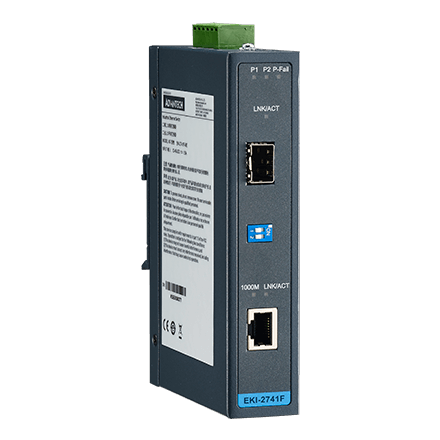 part number EKI-2741F-BE Media Converter, 1000Mbps, SFP image