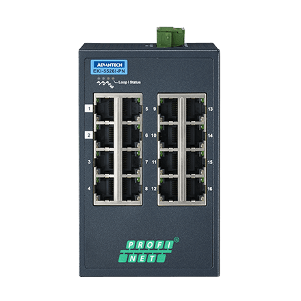 part number EKI-5526I-PN-AE 16 10/100Mbps Lite Managed Ethernet Switch support PROFINET, -40~75? image