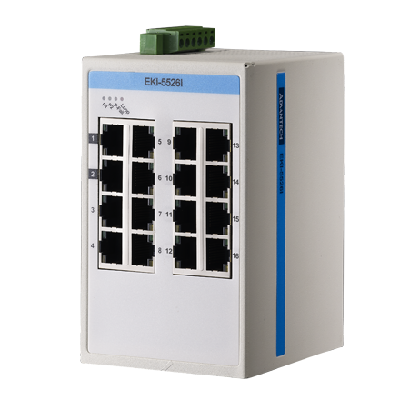 part number EKI-5526I-AE 16 10/100Mbps Unmanaged Ethernet Switch, ATEX/C1D2, -40~75? image