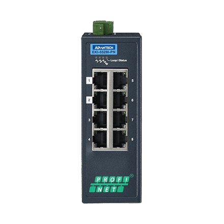 part number EKI-5528I-PN-AE 8 10/100Mbps Lite Managed Ethernet Switch support PROFINET,-40~75? image