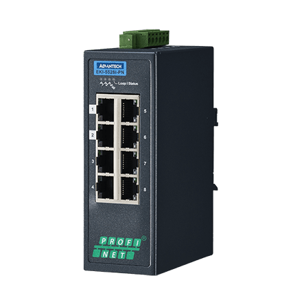 part number EKI-5528I-PN-AE 8 10/100Mbps Lite Managed Ethernet Switch support PROFINET,-40~75? image