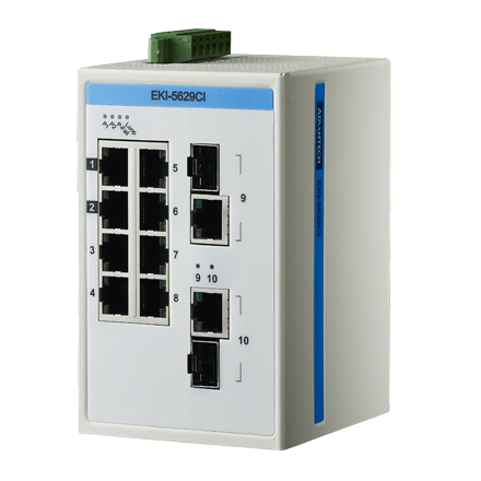part number EKI-5629CI-AE 8+2G port Gigabit Unmanaged Ethernet Switch, ATEX/C1D2, -40~75? image