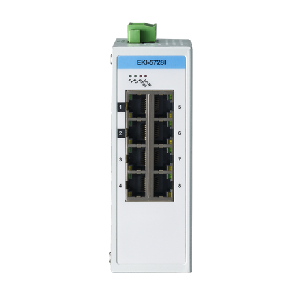 part number EKI-5728I-AE CONTACT ADVANTECH FOR PRICING - 8 port Full Gigabit Unmanaged Ethernet Switch, ATEX/C1D2, -40~75? image