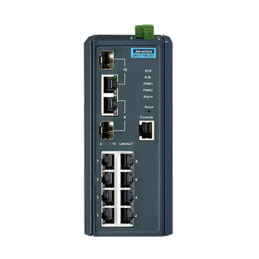 Advantech EKI-7710E-2CI-BE 10-Port Managed Industrial Ethernet Switch