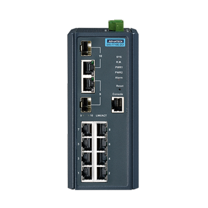 Advantech EKI-7710E-2CI-BE 10-Port Managed Industrial Ethernet Switch