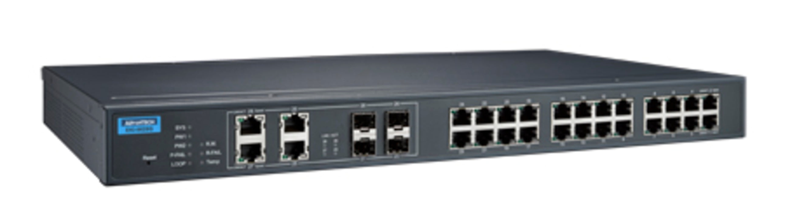 Advantech EKI-9628G-4CI-AE | 28-Port L3 Managed Industrial Ethernet Switch