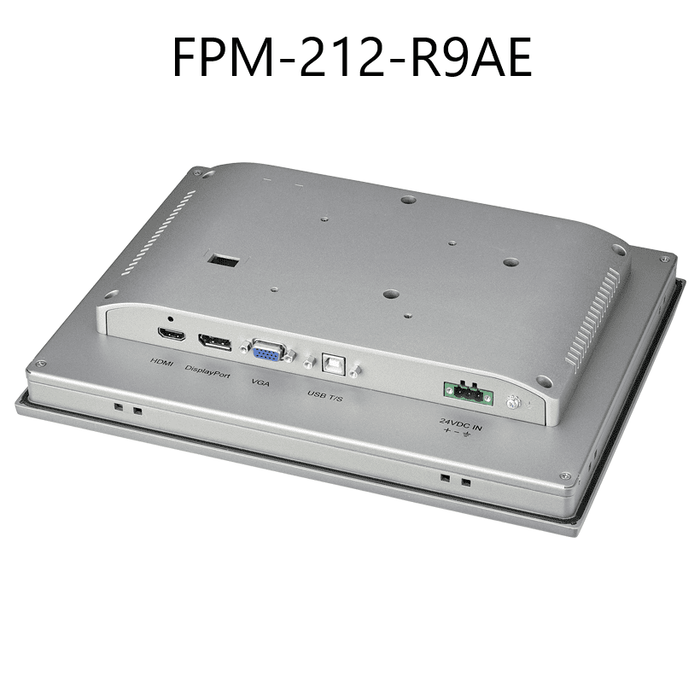 part number FPM-212-R9AE 12" XGA Industrial Monitors with Resistive Touch Control, Direct HDMI, DP, and VGA Ports, 24 VDC in image
