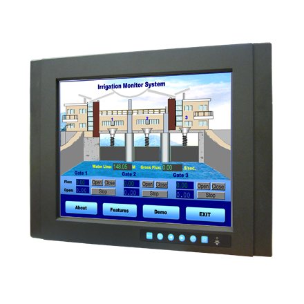 part number FPM-3151G-R3BE 15" XGA Industrial Monitor with Resistive Touchscreen, Direct-VGA, DVI Ports, and Wide Operating Temperature image