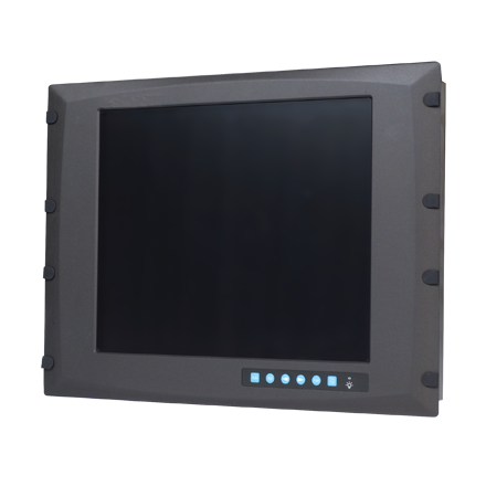 part number FPM-3171G-R3BE 17" SXGA Industrial Monitor with Resistive Touchscreen, Direct-VGA and DVI Ports, and Wide Operating Temperature Range image