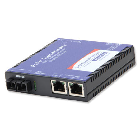 part number IMC-390-MM Mini PoE+ Media Converter, 1000Mbps, Multimode 850nm, 550m, SC (also known as MiniMc 857-11912TG) image