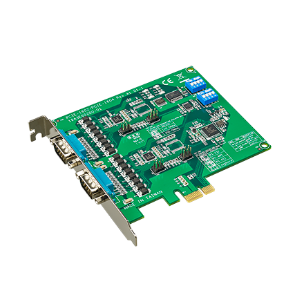 part number PCIE-1602B-AE 2-port RS-232/422/485 PCIe Communication Card with Surge image