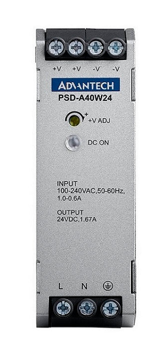 part number PSD-A40W24 DIN Rail AC to DC 100-240V 40W 24V image